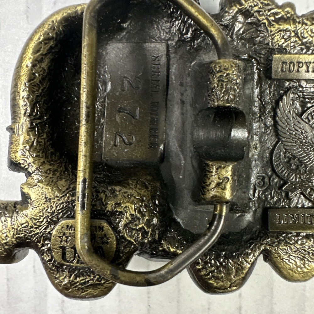 Vintage the Great American Chicago Train 272 belt buckle 1980 Pure Pewter - Picture 5 of 5